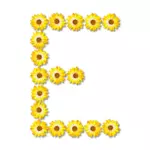 Çiçek harf E