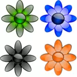 Glossy daisy petals vector image