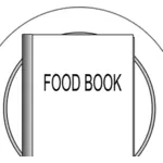 Vector Illustrasjon av mat bok på en plate