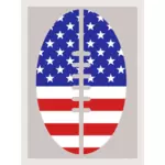 Flagget til USA i fotball silhuett