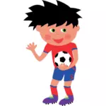 Cartoon fotbollspelare