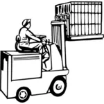 Vysokozdvižný vozík kresba