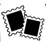 Image clipart vectoriel d'icône de timbres postaux