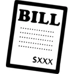 Bill icon vector image