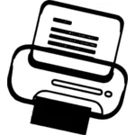 Image vectorielle de l'icône de l'imprimante incliné