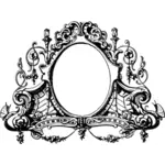 Dekorative vintage speil