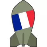Grafis vektor hipotetis bom nuklir Perancis