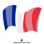 挥舞着法国国旗