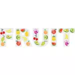 Fruit typografie