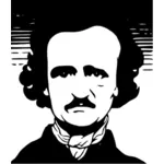 Edgar Allen Poe profil gambar vektor