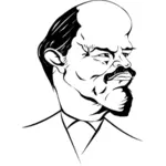Lenin face caricature vector clip art