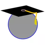 Wektor ilustracja kapelusz absolwent