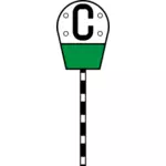 Russian railway sign filing of a whistle vector image