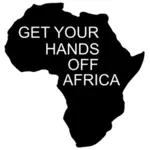 Haal je handen uit Afrika vectorafbeeldingen