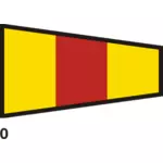 Bandeira amarela e vermelha
