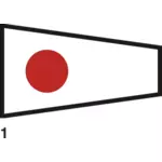 Japanse vlag tekening