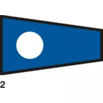 Blauwe en witte vlag