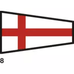 Flagge rot-gekreuzt