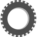 Vektor image av fancy utstyr hjul