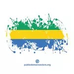 Grunge flag of Gabon