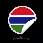 Gambiya Cumhuriyeti bayrağı ile etiket