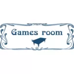 '' Игровая комната '' дверь знак