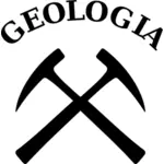 Geologian merkkivektoripiirustus