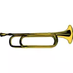 黄色の金管楽器のベクトル画像