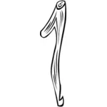 Desenho de um woodstick vetorial