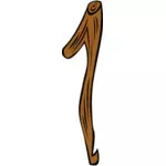 Vektor illustration av en woodstick