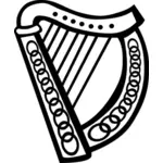 Vektorgrafikk av keltisk harpe