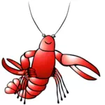 Rød crawfish vektor image