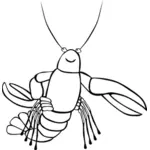 Desenho vetorial de lagosta
