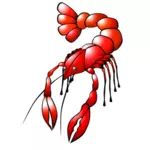 Rød crawfish vektorgrafikk