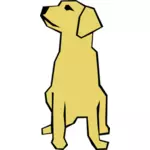 Cartoon dog portrait vector illustration