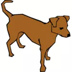 Illustrazione vettoriale cane marrone