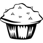 Illustration vectorielle de muffin au chocolat