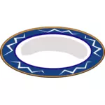 Decorated saucer vector drawing