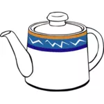 Herbaty garnek grafika wektorowa