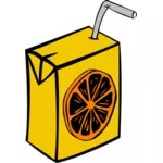 Vector de caja de jugo de naranja
