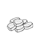 Chicken nuggets vector drawing