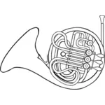 Immagine vettoriale del corno francese