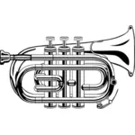 Vector illustration of pocket trumpet