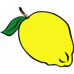 Gambar lemon atau jeruk nipis dengan daun