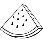 Segment van watermeloen vector afbeelding