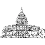US Capitol building vector drawing