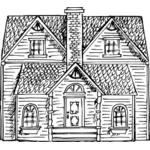 Викторианский дом векторное изображение