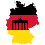 Saksan lippu ja kartta