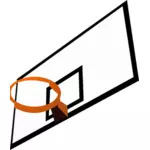 Kolor grafika wektorowa koszykówki obręczy