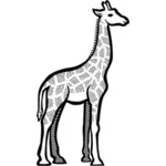 Ilustrare a plină de coşuri girafa